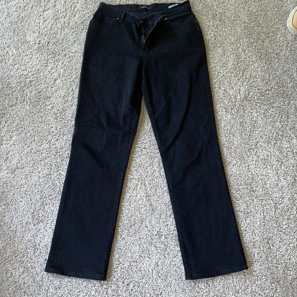 Lee Women's Straight Leg Relaxed Fit Jeans Black - Size 10 30” Inseam
